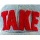 Modna czapka z daszkiem Denim styl retro bejsbolówka (czerwony napis)