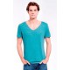 Modna męska koszulka T-shirt (niebieska) 100% bawełna