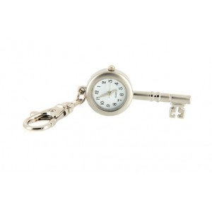 Zegarek brelok breloczek klucz srebrny kieszonkowy