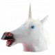 Maska na twarz Jednorożec Unicorn na każdą imprezę lateks (biały)
